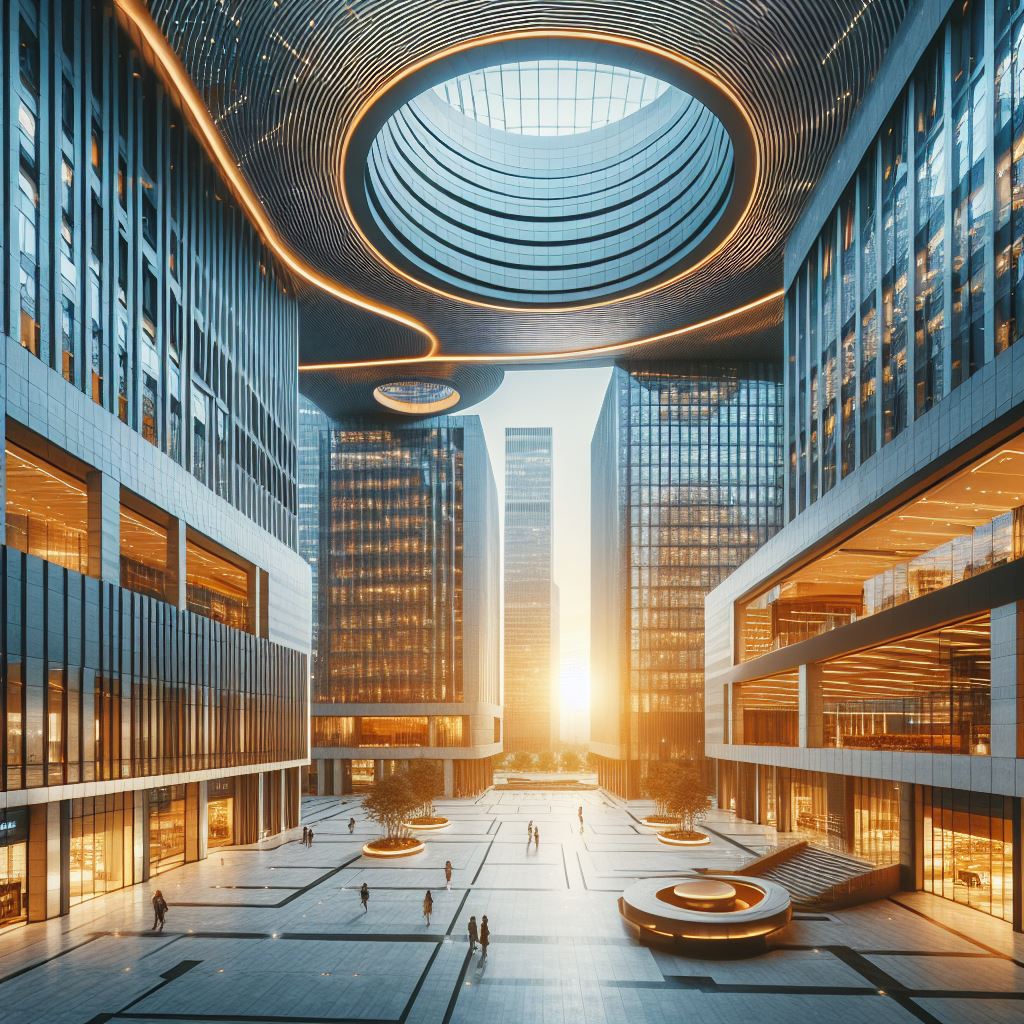 杭州五洲国际：现代建筑中的艺术之光配图